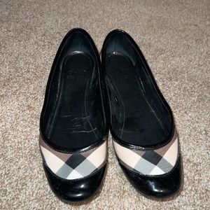 Black Burberry Flats